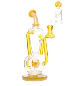 11″ JADE YELLOW DUNKER DUAL CONCENTRATE RECYCLER