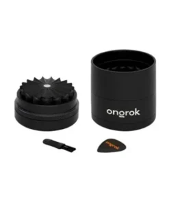 MINI (55MM) 5 PIECE FLOWER TEETH GRINDER – BLACK